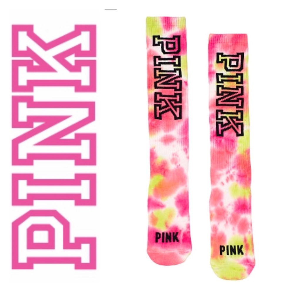 New Victoria’s Secret PINK Tie Dye Knee High Socks
